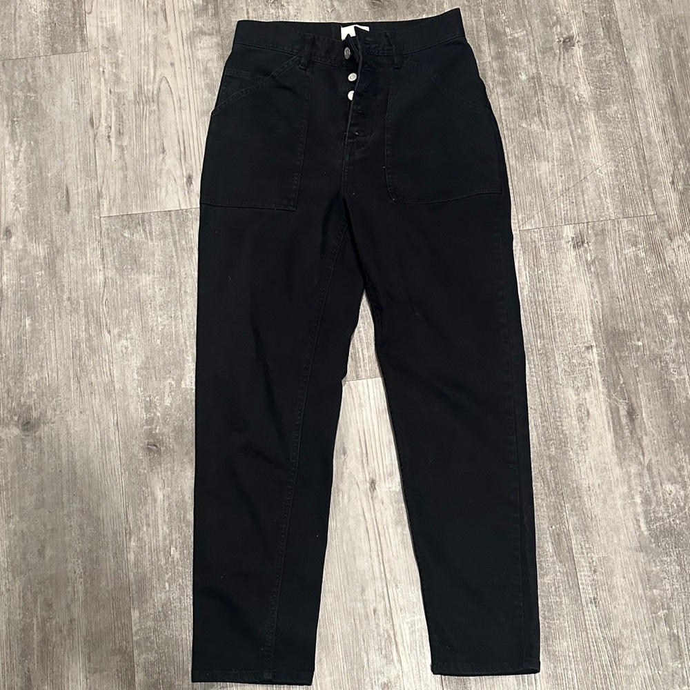 Wilfred High-Waisted Black Cargo Pants